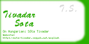 tivadar sota business card